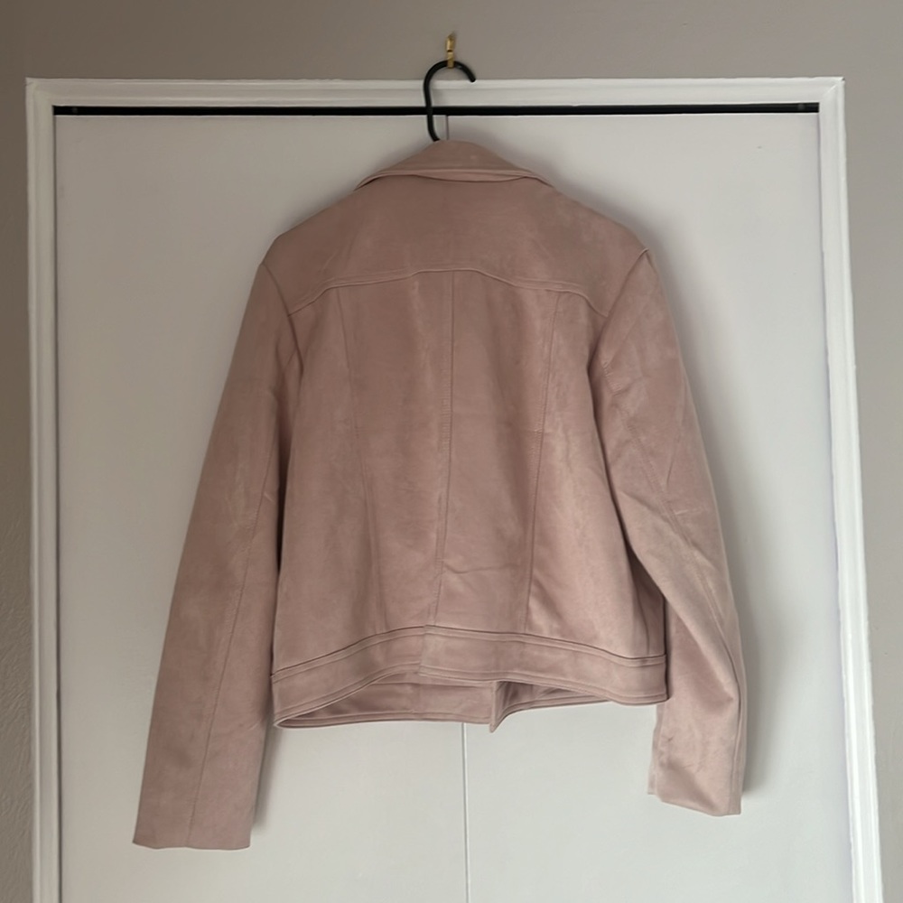 Philosophy Pastel Pink Suede Jacket - Picture 2 of 3